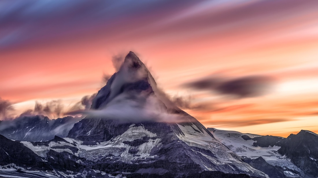 HD Matterhorn peak landscape surreal scenery